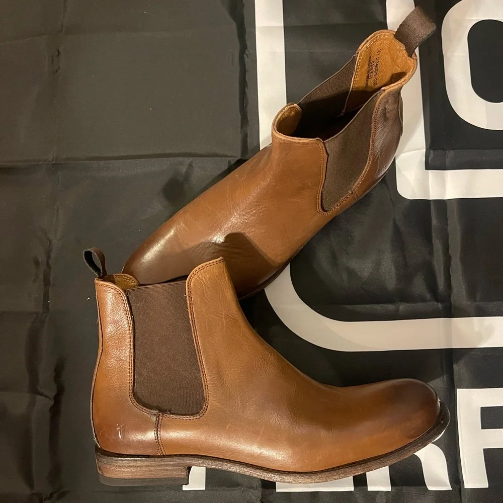 FRYE AND CO. Brown Leather Chelsea Boots - Picture 4 of 5